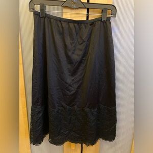 Vintage black slip skirt Size Medium